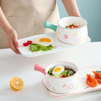 

One person breakfast tableware set household ceramic dishes combination exquisite lovely net red high beauty creative tableware