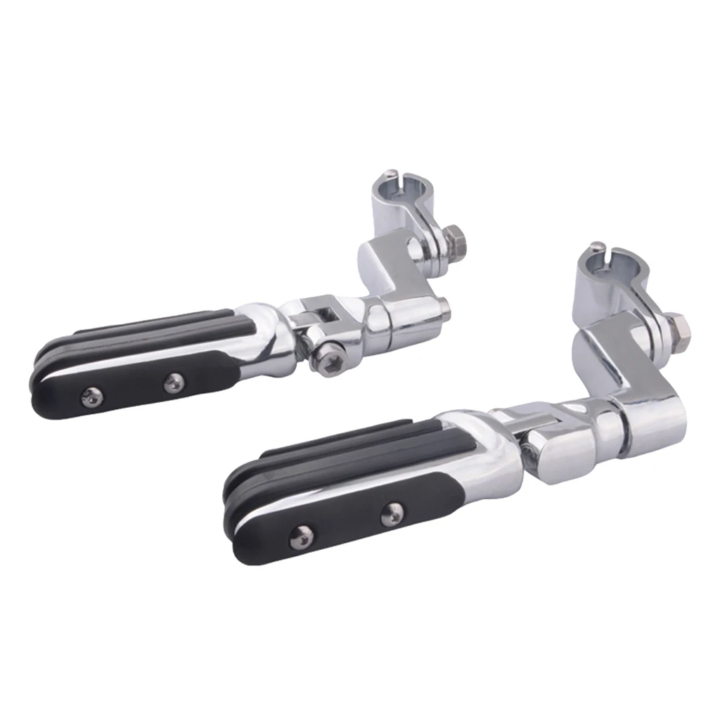 Motorcycle Footboard Pad Set Passenger Floorboards Rear Footboards Foot Rest Pegs Mounts Fit for Honda