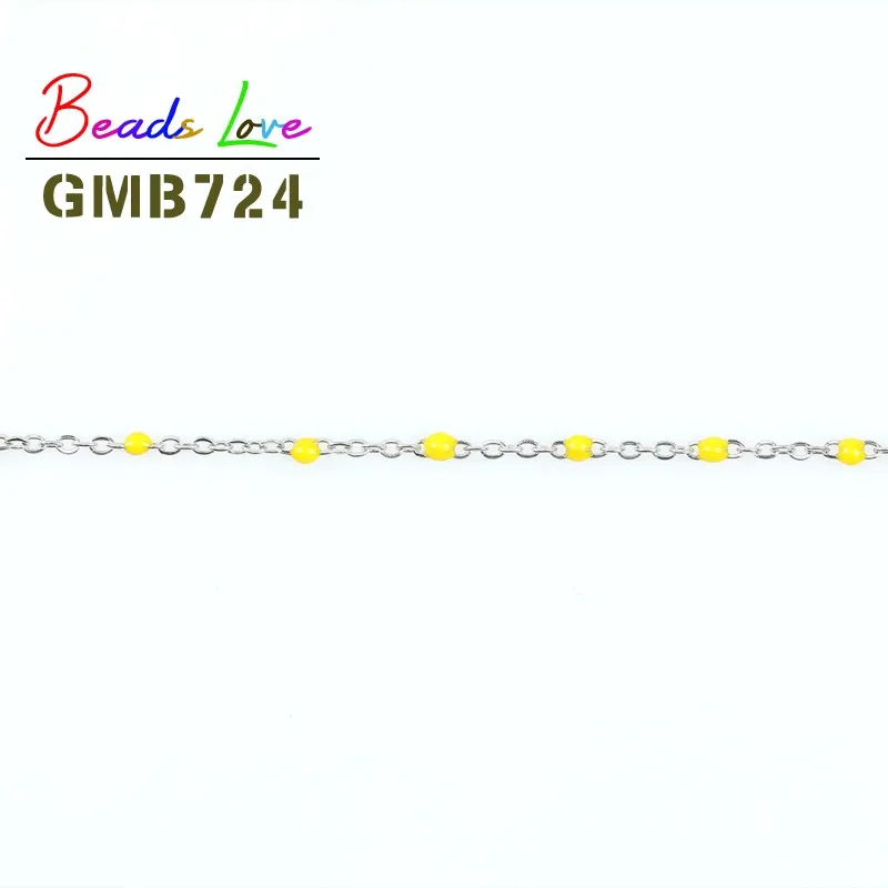 1 Meter Gold and Silver Plated Wire Wrapped Rosary Bead Chain