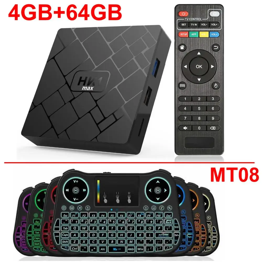 4GB 64GB add mt08 HK1 MAX Smart tv BOX Android 9,0 RK3318 четырехъядерный процессор 4 ГБ ОЗУ 64 Гб ПЗУ Bluetooth 2,4G 5G двойной wifi USB3.0 3D 4K HDR IP tv телеприставка - Цвет: 4GB 64GB add mt08