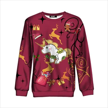 

Christmas 3D Sweater Santa Claus Cute Print Pullover Sweater Jumper Outwear Women's Patterns of Christmas costumes