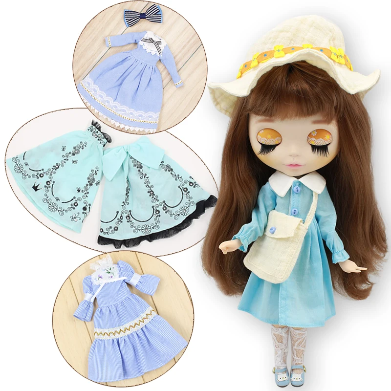 

Наряды для куклы ICY DBS Blyth Blue series, простое платье для 1/6 BJD ob24, аниме девушка