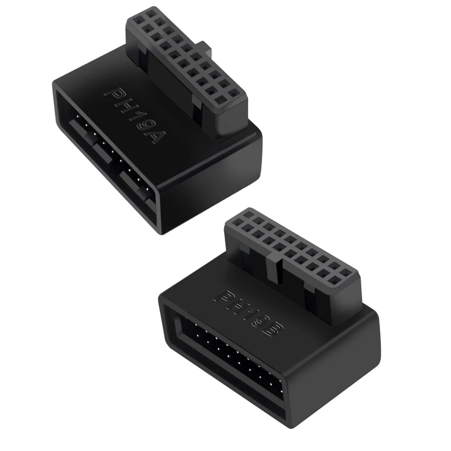 USB 3.0 20pin 19pin штекер-гнездо удлинитель Угловой 90 градусов для материнской платы