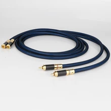 

Preffair New RCA audio cable RCA to RCA Interconnect cable with Gold plated R1710 Carbon Fiber RCA plug Male to Male Extension