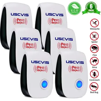 

6/4/2/1pcs ultrasonic pest killer Pest Control Anti Rodent Insect Repellent Mole Mouse Cockroach Mice electronic mosquito killer