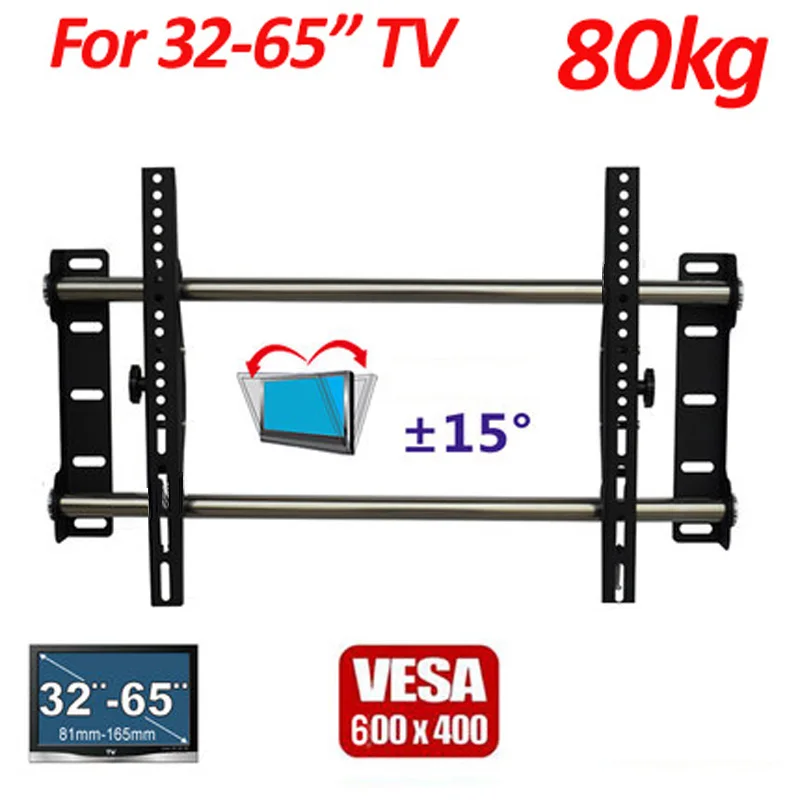 Супер-качество нержавеющей vesa 600x400 ТВ кронштейн 32-65 наклон вверх и вниз ЖК-телевизор на стену кронштейн полок tv подъемного механизма