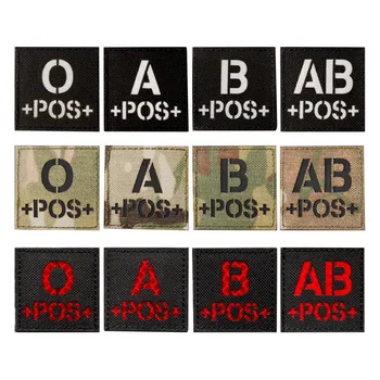 

Blood Type Reflective IR Patch Armband Badge First Aid Recsue Tactical Morale Sewing Applique Decorative A B O AB Patches