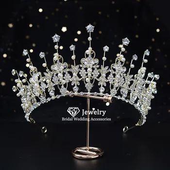 

CC Crown Tiara Wedding Hair Accessories for Women Fairy Party Headdress Cubic Zircon Shine Hairwear Fashion Jewelry Gift HG1267