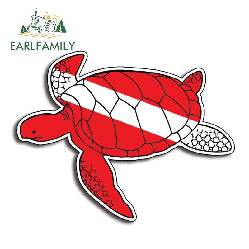 EARLFAMILY 13 см x 10 2 для морской черепахи подводное плавание пуховая наклейка дайвинга