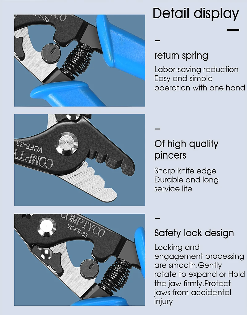 ftth fast connector Three-port Fiber Optical Stripper Pliers VCFS-33 Wire Strippers for FTTH Tools Optic Stripping Plier Tool dual band modem