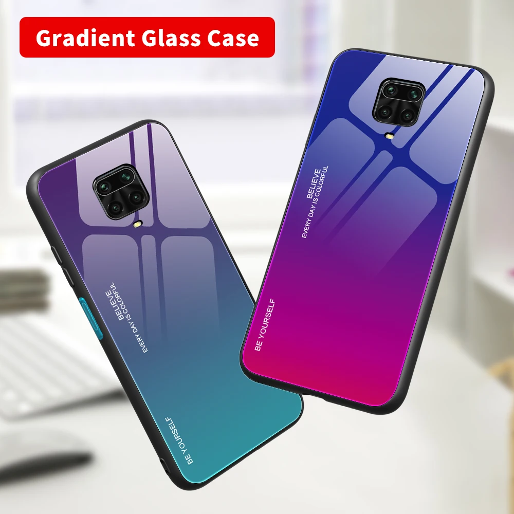 Gradient Glass Case For Xiaomi Redmi Note 9S Note 9 Pro Max Case silicone edge tempered glass back phone cover For Note 8T 8 Pro Gradient Glass Case For Xiaomi Redmi Note 9S Note 9 Pro Max Case silicone edge tempered glass back phone cover For Note 8T 8 Pro