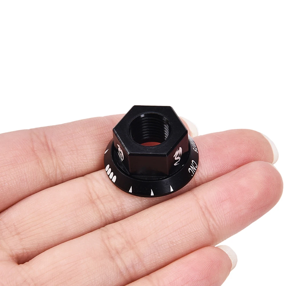 2 Pcs/set Bicycle Wheel Nuts Bike Hub Nuts M10 Fixed Gear Screw Bolt Fastener For MTB Road Bike Aluminum Alloy Bicycle Hub Nuts