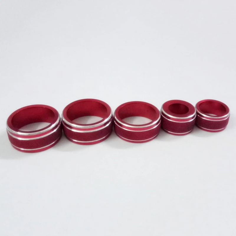 

Button Knob Ring Central Aluminium Alloy Accessories Interior Switch Air Condition Audio Trim