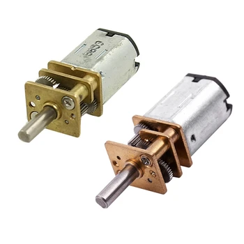 

New Arrival-2Pcs Torque Geared Gear Box Dc Electric Motor - Dc 6V 0.45a 200Rpm & Dc 6V 0.45a 400 Rpm