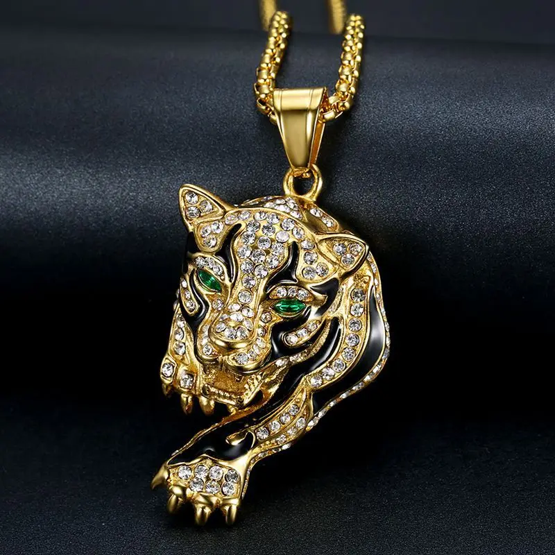 New Trendy Tiger Shape Pendant Necklace 