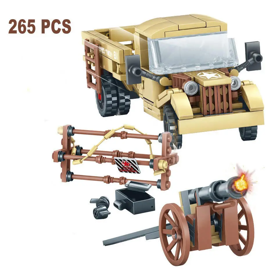 Blocos de Brinquedo Soldados do Exército Blocos de Construção Caminhões de Acampamento Compatibletoys para a Criança 400 + Pçs Arma Militar Jipes Carro Conjunto Blocos 6 High Quality Brinquedos e hobbies