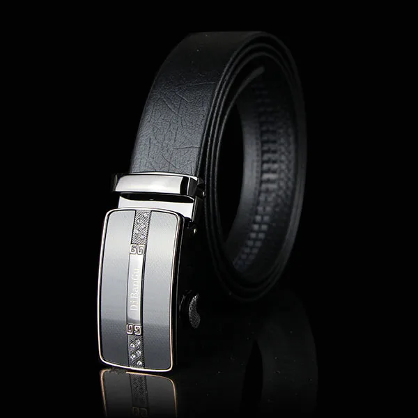 P-854-YW Hi-Tie, автоматическая пряжка, натуральная кожа, ремни для мужчин, черный, деловой, черный ремень для мужчин, пояс ковбой, джинсы, ремень, Ширина 3,5 см - Цвет: P-854-YW