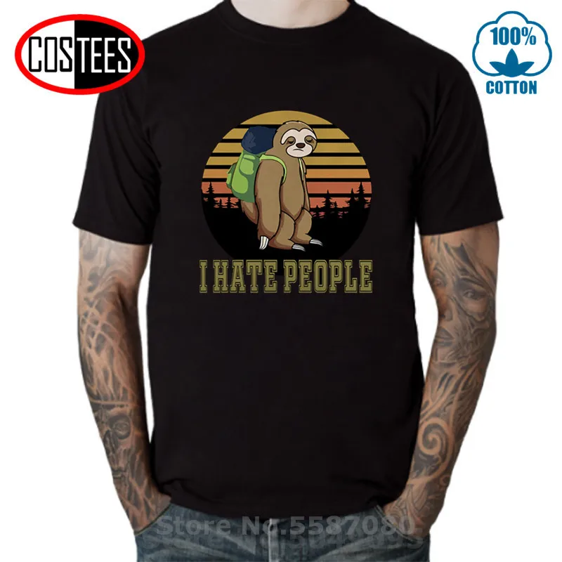 Футболка с надписью I Hate People забавная ретро-футболка lloth Loves Camping и цифровым