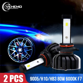 

Super Bright LED Fog Light 2PCS 9005/H10/HB3 Bulbs Headlight LED Headlight High Power 6000K Car Led Headlight