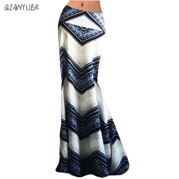 

S-3XL Spring New Elastic High Waist Long Pencil Skirt For Women 2020 Printed Pencil Maxi Skirt Faldas Largas Mujer Para Fiesta
