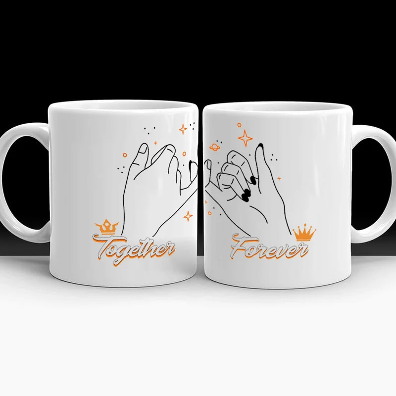 

Funny Couples Mug Toghter and Forever Coffee Mug Novelty Coffee Mugs Matching Couple Mugs Anniversary Gift