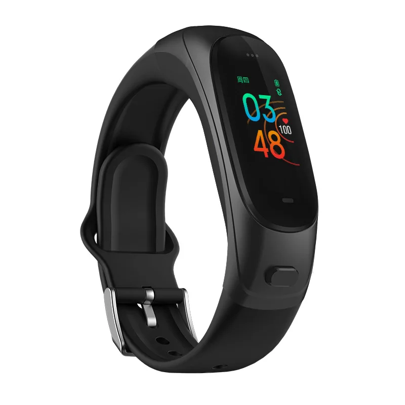 Kumi V08 Pro Chamada Pulseira Inteligente Fone de Ouvido Bluetooth Dois-em-um Relógio de Telefone Freqüência Cardíaca Oxigênio no Sangue - Image 3