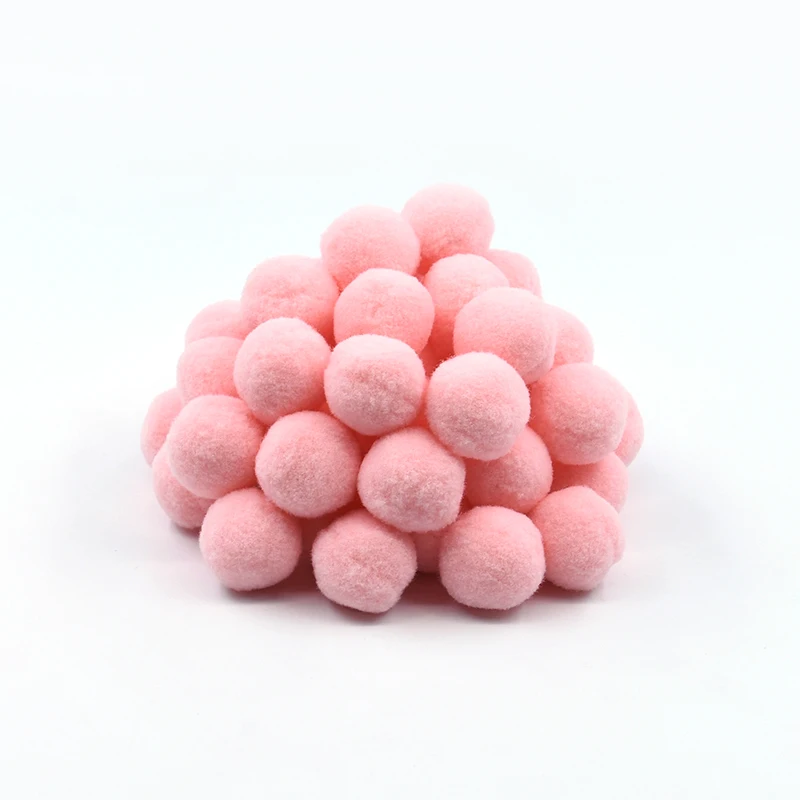 03 light pink Помпон 25 мм 180 шт/партия Пушистый Плюшевый ткань ремесло DIY мягкие мини помпоны пушистый домашний декор материалы для шиться ремесло смешанных цветов - Цвет: 03 light pink