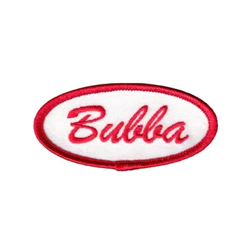 

3'' Bubba Name Tag Red & White Diner Mechanic Embroidered Iron On Patch New
