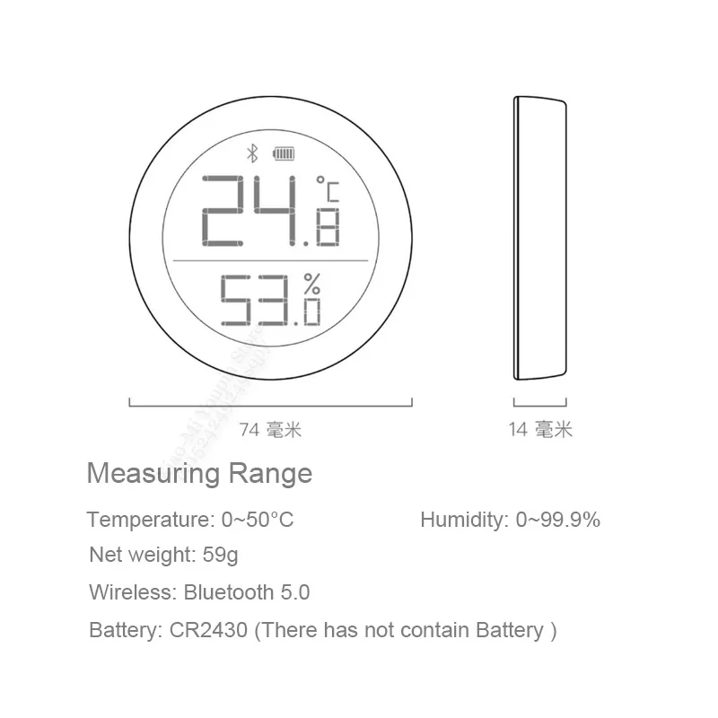 Xiaomi mi jia clearGrass цифровой Bluetooth термометр и гигрометр электронный чернильный экран 30 дней данных от mi home app