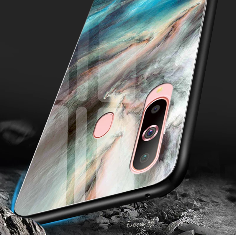 Чехол для телефона для samsung Galaxy A10 A20 A30 A40 A50 A6S A70 A8S A80 A90 закаленное Стекло крышка J4Plus M10 M20 M30 Note9 жесткий корпус