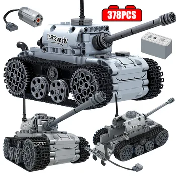 

Army Electric Motor Tank Set Bricks Technic Military Track Tank Model Building Blocks Education Toys For Children Gifts