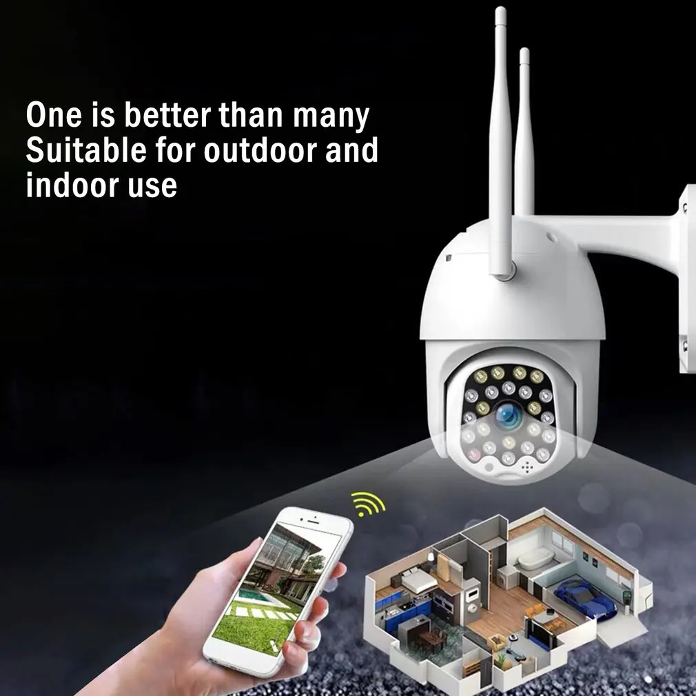  23 Led Sound And Light Alarm Automatic Tracking Wireless Wifi Camera Hd Ptz Home 1080 Outdoor Dual  - 4000163954008