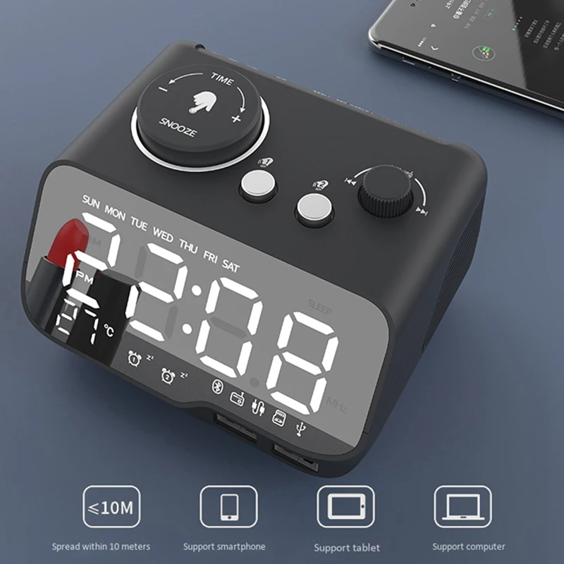 2021 НОВЫЙ M9 Bluetooth-динамик многофункциональный прикроватный будильник для отеля
