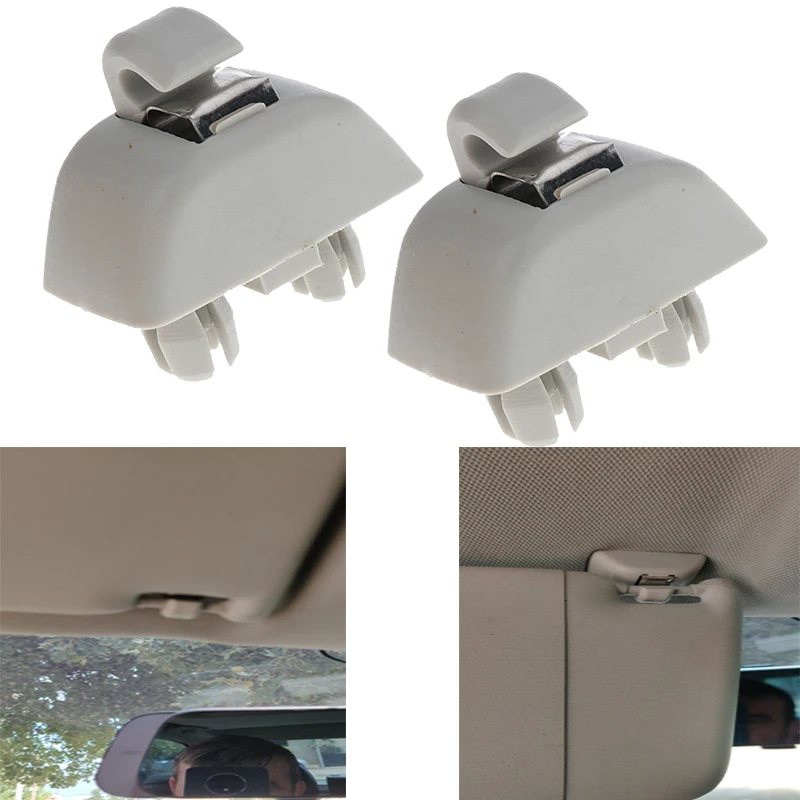 2pcs Inner Sun Visor Clip For Audi A6 C6 20052013 For Vw Passat B7