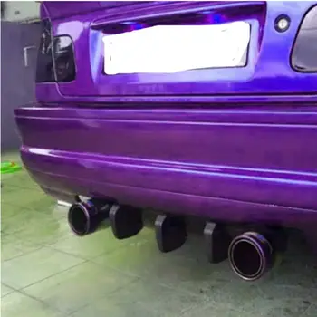 

4 Pcs/set Car Bumper Decoration Diffuser Molded Spoiler Frame Protective Cover Universal Deflector Modified Rear Lip