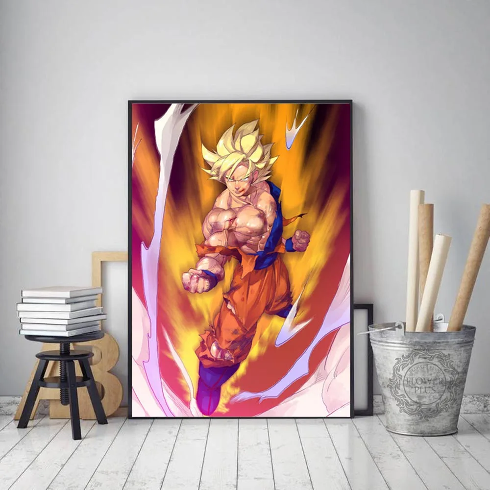 Dragon Ball и super Goku ультра инстинкт японского Аниме Комикс фильм плакат настенная живопись искусство HD Печать холст украшение дома