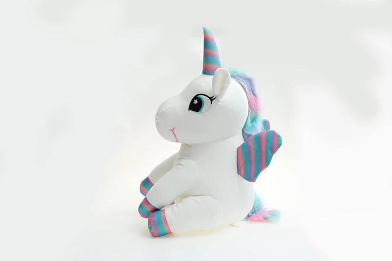 45 см Плюшевые Kawaii Единорог Цветные Крылья плюшевые игрушки Единорог животное мягкая плюшевая с наполнителем кукла подарок на день рождения для детей