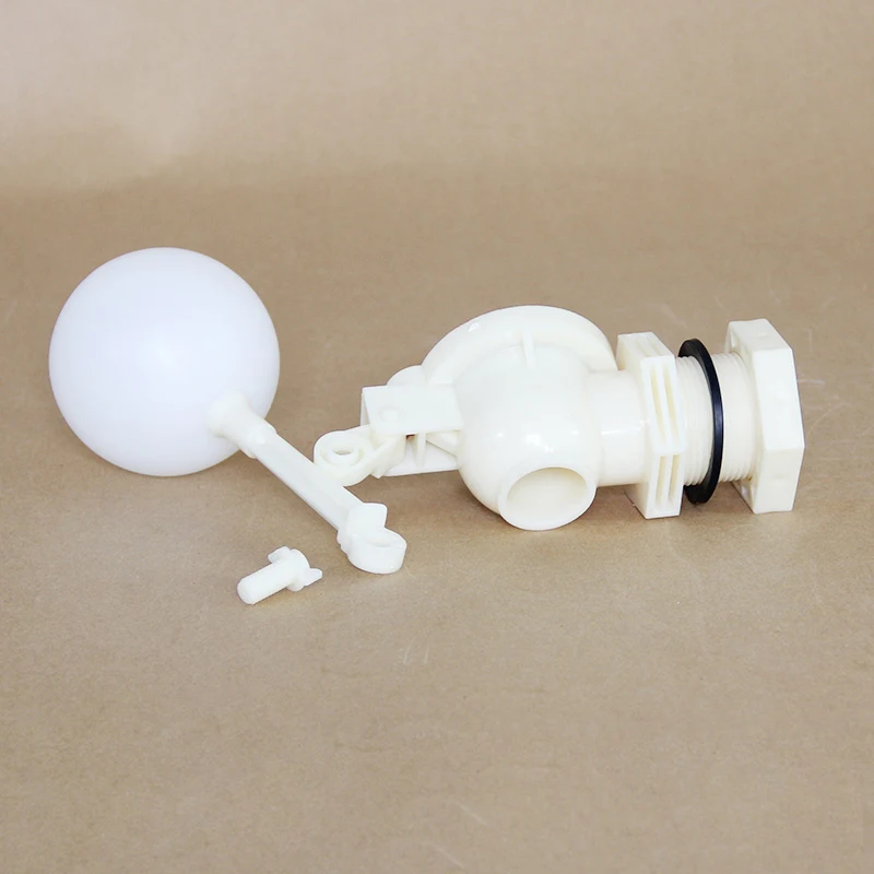 White Plastic Adjustable Auto Fill Float Ball Valve Water Control Switch For Water Tower Water Tank