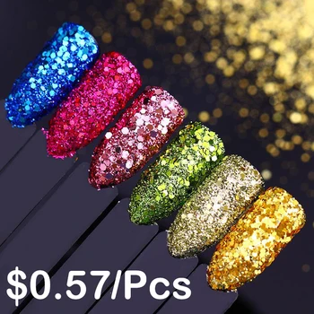 

1g-10g Mix Glitter Nail Powder Sequins Irregular Colorful Sequins Winter Popular Nails Art Accessories for DIY Design