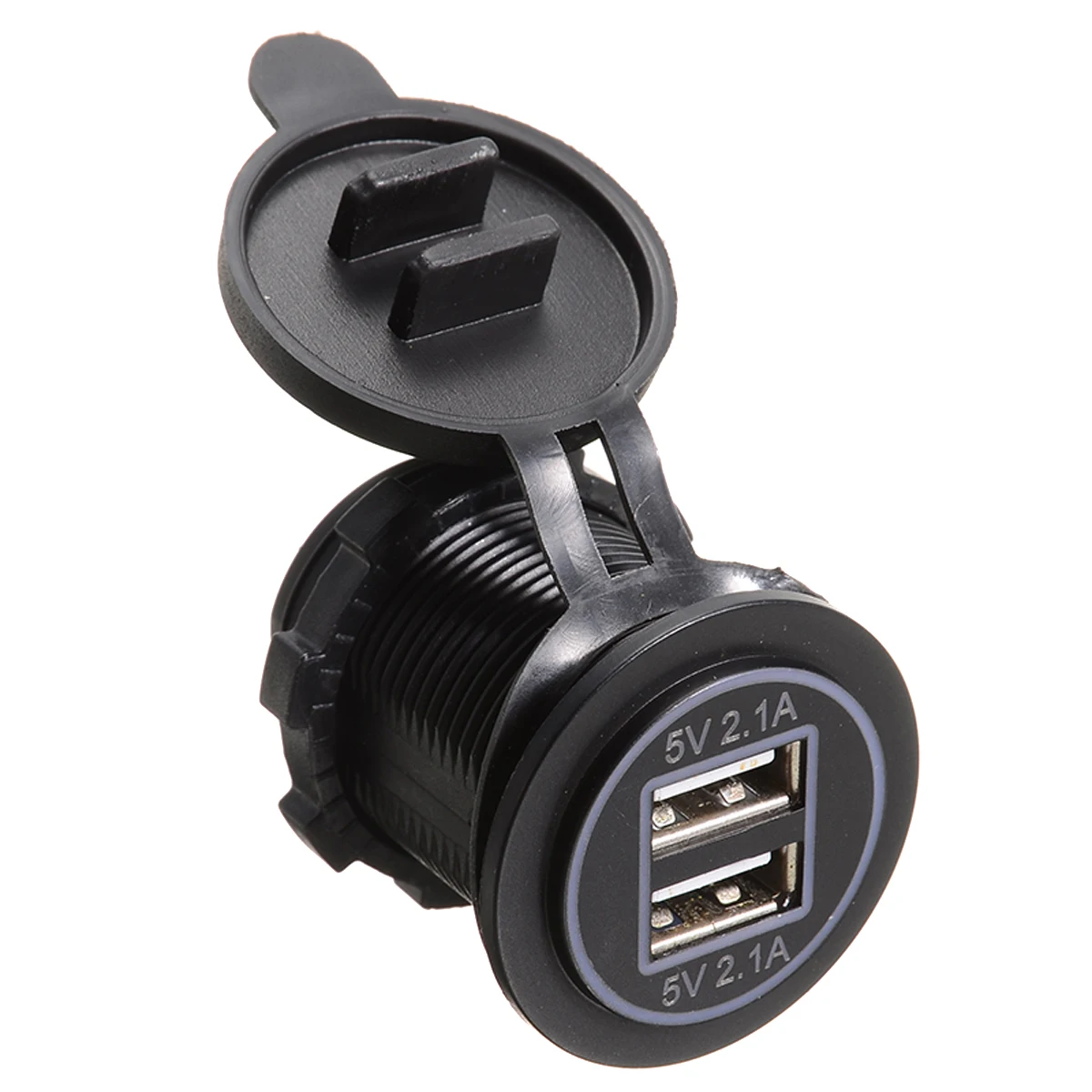 

1pc 12V Cigarette Socket Lighter Plug Power Adapter Orange/Blue/Green LED Color Car Double USB Port Electronics