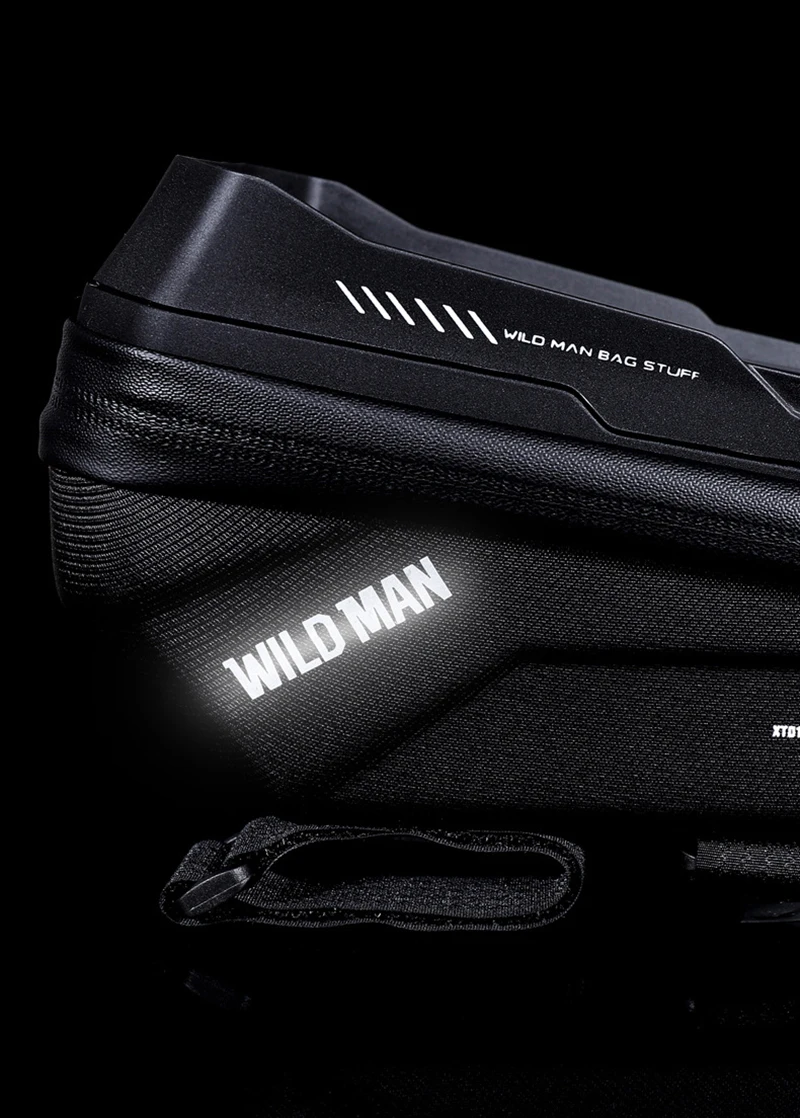 WILD MAN Rainproof Bicycle Bag Hard Shell Bike Front Bag Touch Screen Cycling Bag 6.7 Inch Phone Case Bag Bicycle Accessories