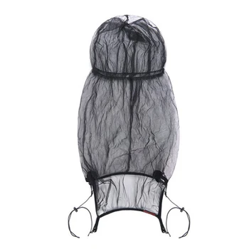 

High Quality​ Mosquito Insect Head Net Fishing Camping Sunscreen Mesh Mask Beekeeping Guard With Elastic Hem