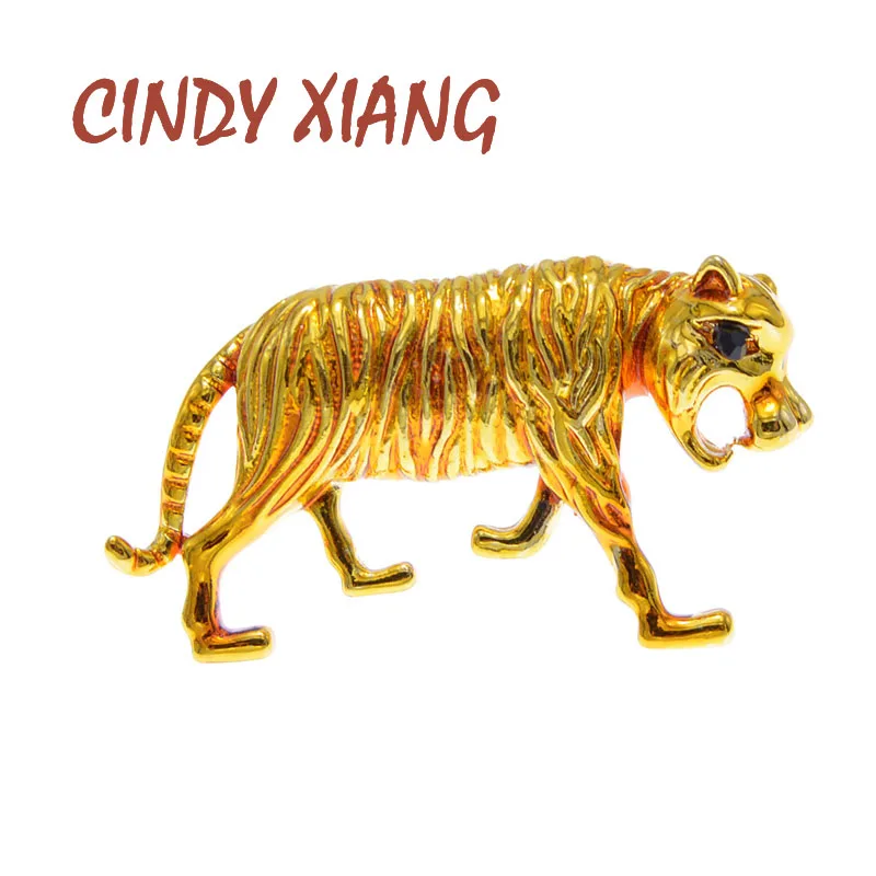

CINDY XIANG Enamel Tiger Brooches For Women Animal Pin Vivid Design Fashion Jewelry 3 Colors Choose High Quality New 2020
