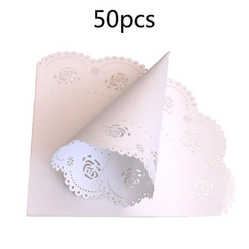 

50/100pcs DIY Confetti Cone White Home Lightweight Paper Scatter Flowers Crafts Party Space Saving Wedding Flower Tube