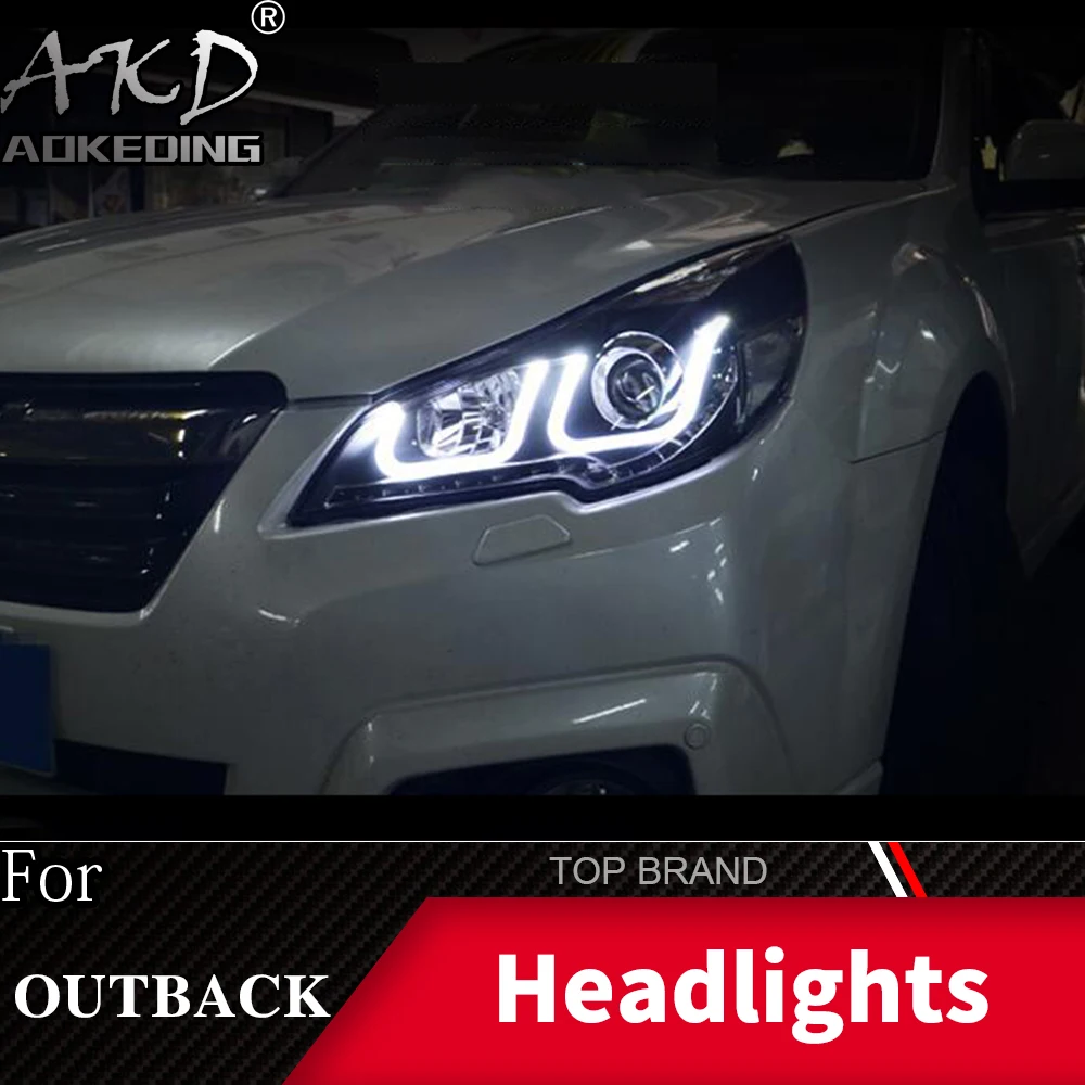 

Head Lamp For Car Sabaru Outback 2010-2016 Headlights Fog Lights Daytime Running Lights DRL H7 LED Bi Xenon Bulb Car Accessories