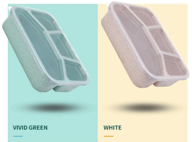 Портативный здоровый материал Ланч-бокс Пшеничная солома Bento коробки микроволновая посуда контейнер для хранения еды 800 мл-1000 мл коробка для еды