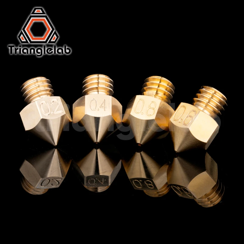 Фото Высококачественная латунная насадка MK8 trianglelab для 3D принтеров, Филамент 1,75 мм, J-head cr10, нагревательный блок ender3 hotend m6 №3