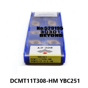 

ZCC Insert Lathe Cutter DCMT 11T308 DCMT11T308-HM YBC251 10pcs Original Carbide Inserts Turning Tool CNC Tools for Boring Bar