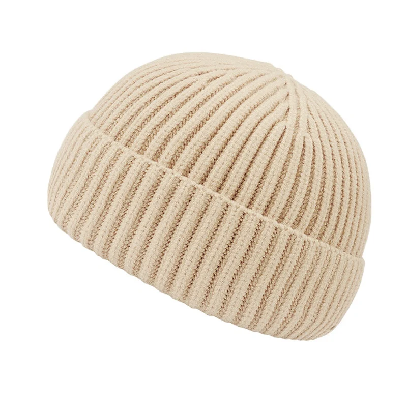 Унисекс Skullcap Beanie зимняя вязанная теплая шапка повседневная короткая широкая хип-хоп шапка для взрослых мужчин и женщин шерстяные вязаные Осенние эластичные крышки - Цвет: 9