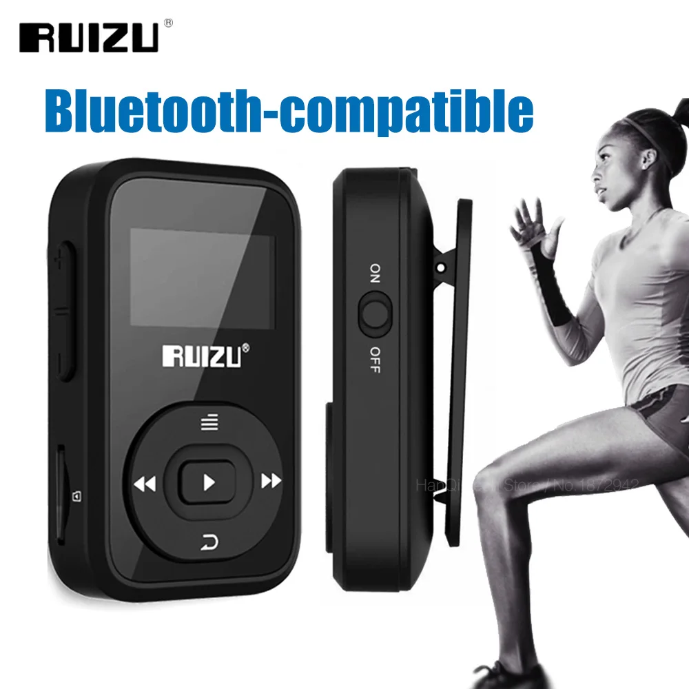 Player de Música com Bluetooth Leitor de Áudio Ruizu Esporte Mini Clipe Suporte tf Cartão fm Rádio Gravação Relógio Walkman X26 Mp3 8gb - Image 2